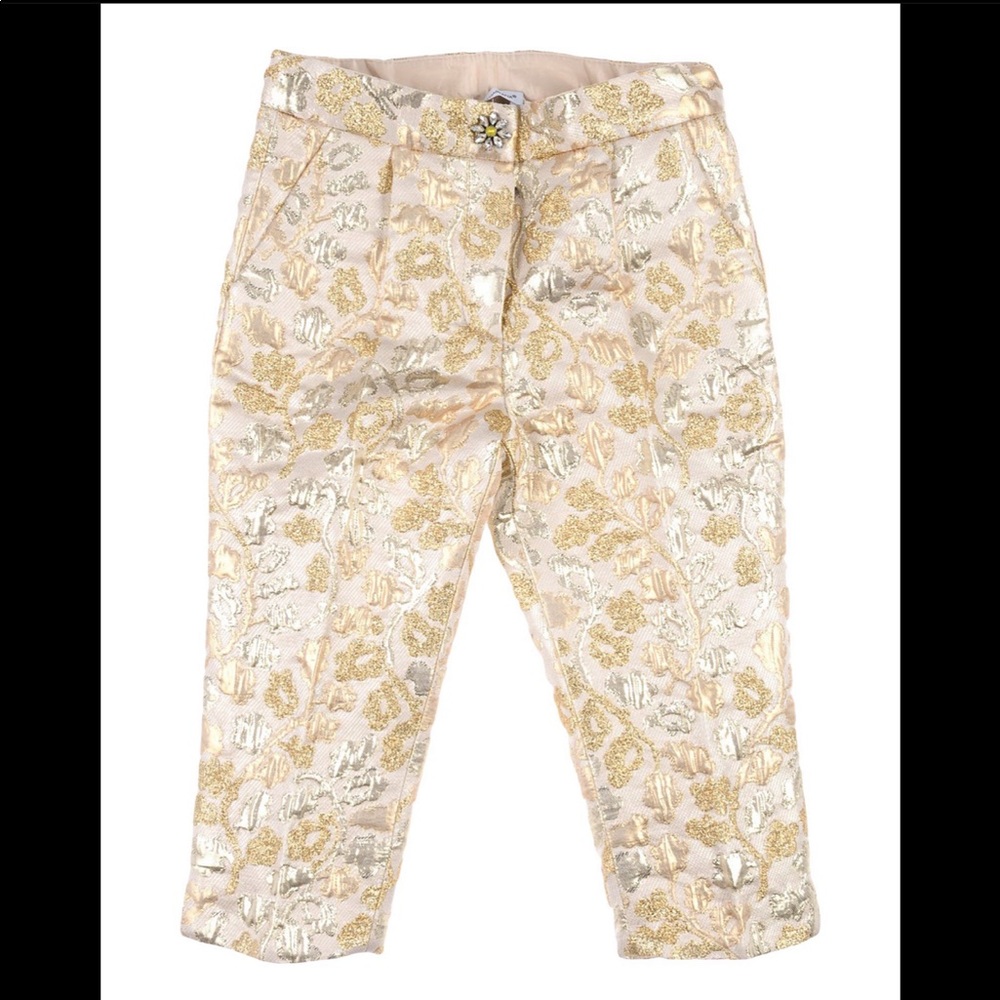 Dolce & Gabbana kids gold jacquard trousers